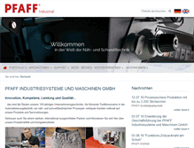 Tablet Screenshot of pfaff-industrial.com